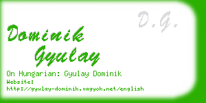 dominik gyulay business card